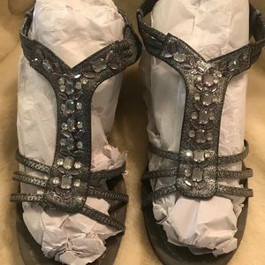 Sandals  size 11 gray with rhinestones